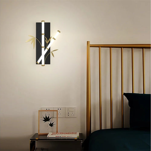 applique murale imitation bambou acrylique style chinois moderne - vue 4 sur 10