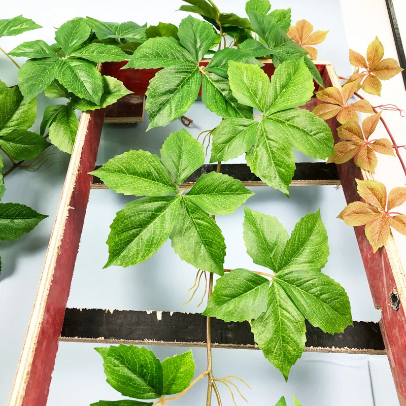 plantes artificielles avec grandes feuilles pour décoration murale - vue 4 sur 6