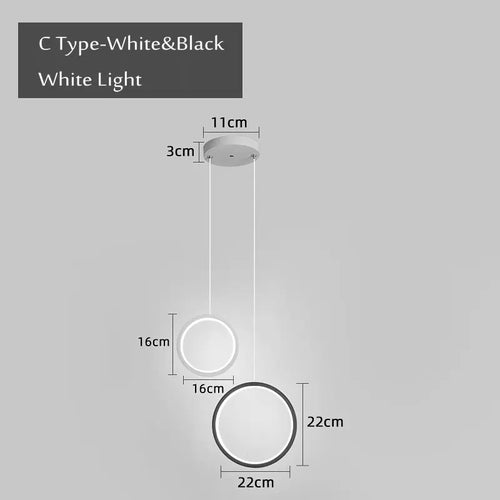 suspension ronde moderne pour éclairage latéral led - vue 10 sur 12