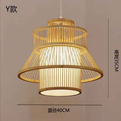 lustre en bambou style zen pour ambiance relaxante - vue 19 sur 29