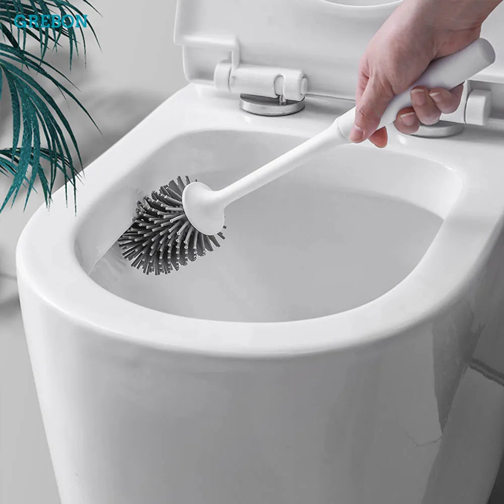 porte-brosse autonettoyant en silicone pour salle de bain - vue 4 sur 10