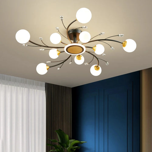 lustre moderne en cristal pour une ambiance minimaliste élégante - vue 2 sur 8