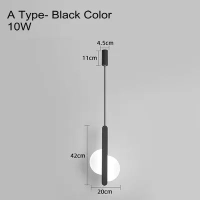 lampe suspension scandinave moderne led long câble - vue 10 sur 9