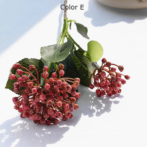 branche de baies d'hortensia artificielle pour décoration florale - vue 12 sur 11