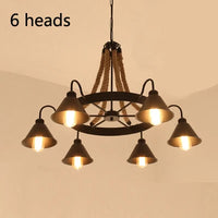 lustre vintage industriel en fer forgé pour loft et café
