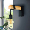 applique murale moderne en fer et bois décorative pour intérieur