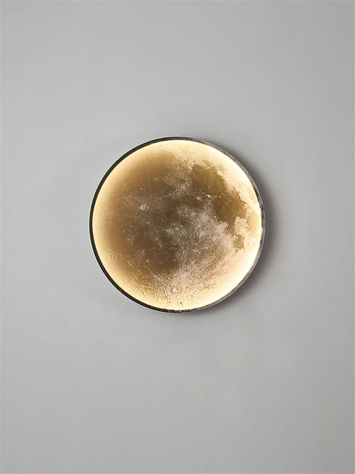 applique murale moderne led lune décoration luxe art - vue 4 sur 10