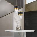 lustre en cristal de luxe design postmoderne pour intérieur élégant