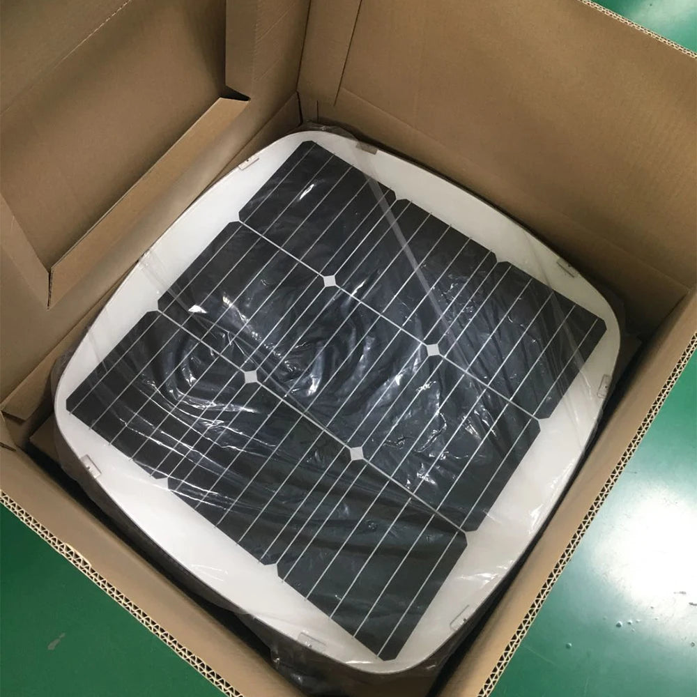 lampadaire extérieur solaire éclairage 360 éventail avec capteur crépuscule-aube - vue 3 sur 4