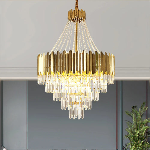 suspension moderne en cristal pour espaces contemporains élégants - vue 3 sur 11