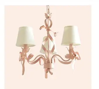 lustre à led rose pour chambre de fille décorative élégante - vue 12 sur 14