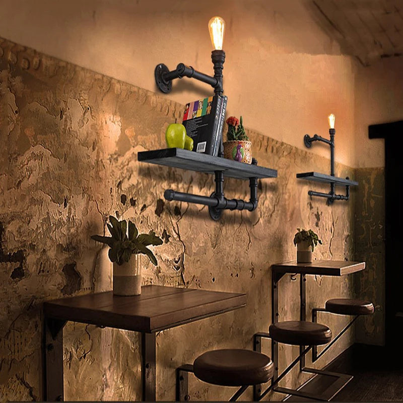applique murale industrielle vintage en tuyau d'eau style loft - vue 9 sur 10