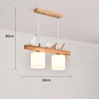 Nordique En Bois Massif PENDENTIF LED Lumière Salle à manger Plafond Lustre Chambre Salon Cuisine Éclairage Intérieur Luminaire