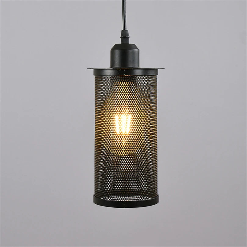 suspension industrielle en maille de fer pour bar et loft vintage