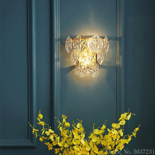 applique murale en cristal de luxe style post-moderne décoratif - vue 3 sur 7