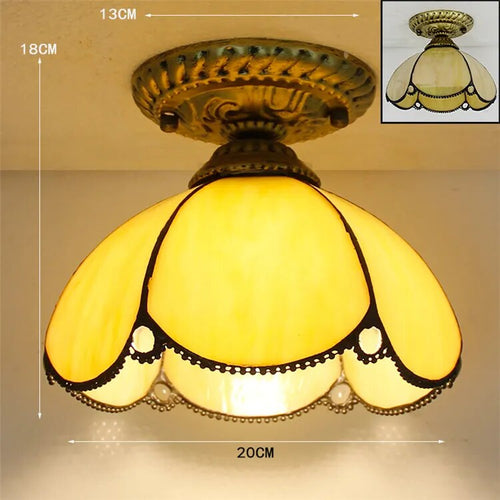 Plafonnier Led en verre créatif moderne avec ampoule 7W E27 - vue 27 sur 30
