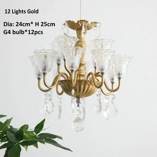 mini suspension créatives avec abat-jour en verre et cristal - vue 22 sur 21