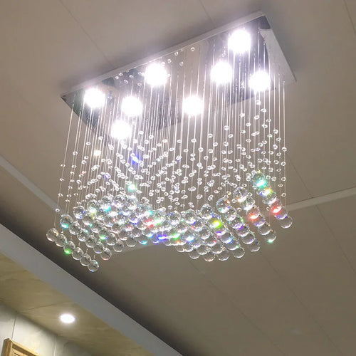 lustre moderne en cristal pour décoration intérieure élégante - vue 3 sur 6