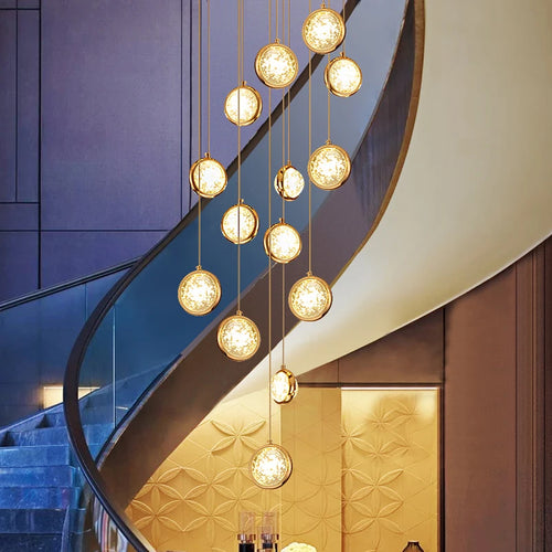 lustre à led moderne design cristal pour un éclairage luxueux - vue 2 sur 15