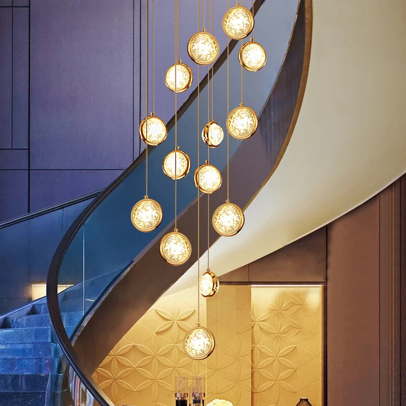 lustre à led moderne design cristal pour un éclairage luxueux - vue 1 sur 15
