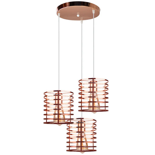 lustre suspendu moderne avec 1/3 têtes led vintage - vue 13 sur 13