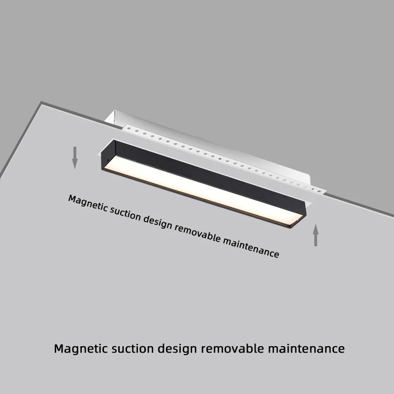 barre lumineuse led créative encastrée pour éclairage intérieur - vue 3 sur 5