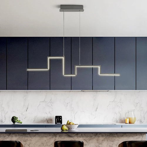 lustre géométrique post-moderne nordique led pour restaurant - vue 5 sur 8