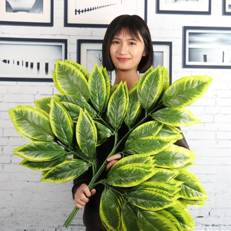 lot de 12 feuilles d'érable artificielles pour décoration d'automne - vue 15 sur 19