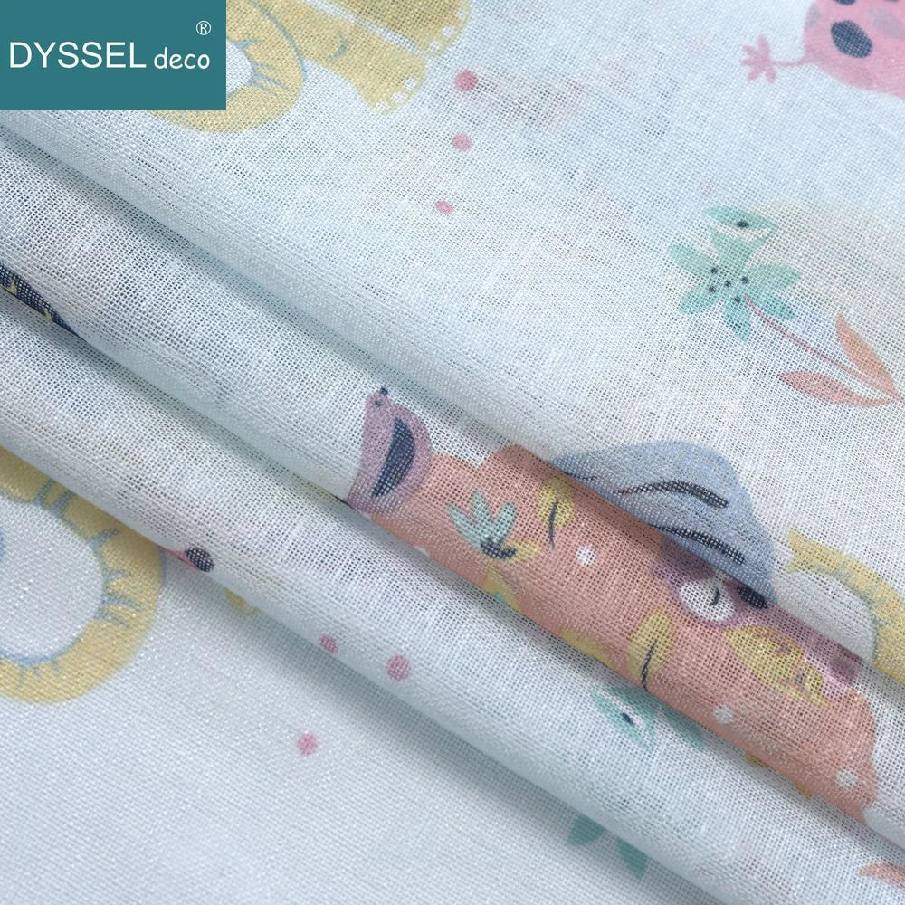 Rideau chambre enfant tulle animaux style européen - vue 10 sur 10