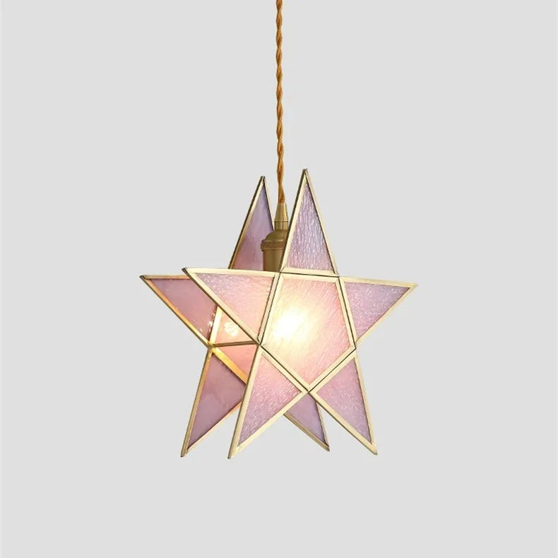 lampe de chevet moderne en verre avec décor floral suspendu - vue 7 sur 8