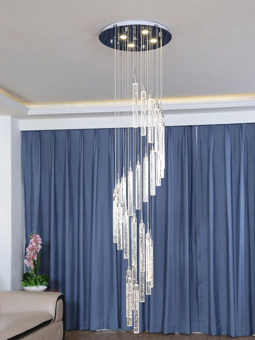 lustre à led spirale xl pour éclairage intérieur élégant - vue 2 sur 7