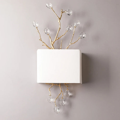 applique murale rétro en cristal doré pour intérieur moderne - vue 3 sur 8