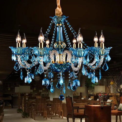 lustre en cristal pour éclairage de restaurant et café - vue 2 sur 8