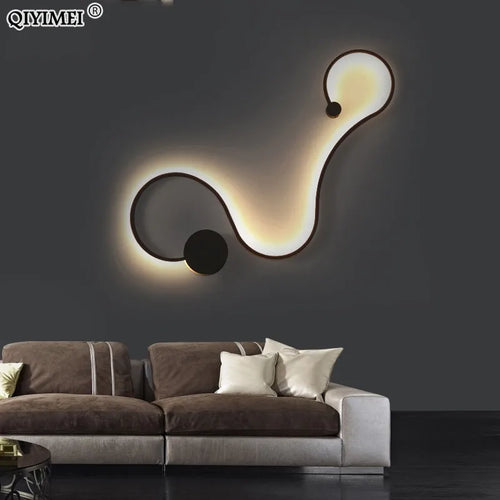 "applique murale moderne en acrylique et fer led décoration maison" - vue 5 sur 14