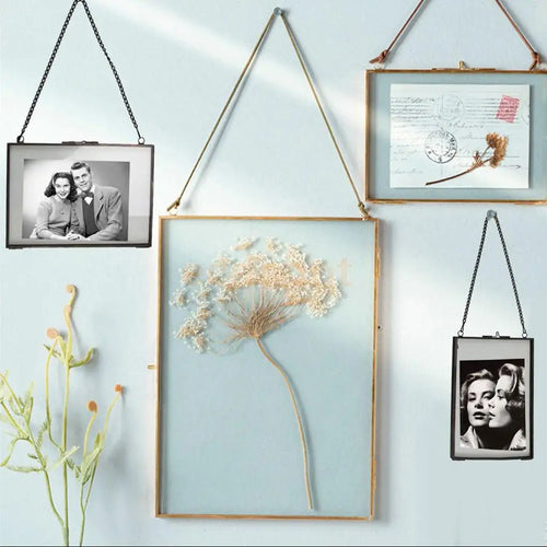 cadre photo double face style industriel pour plantes et portraits - vue 2 sur 16
