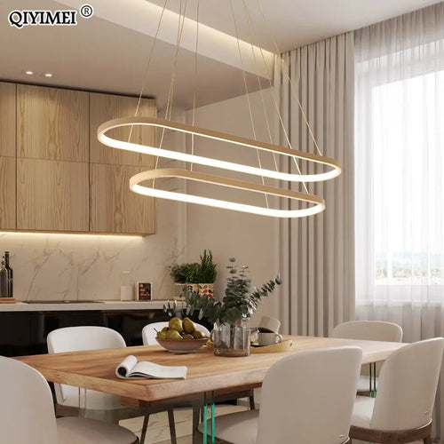 suspension led moderne rectangulaire avec télécommande lampara - vue 6 sur 12