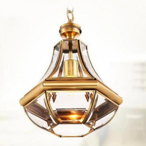 lustre en cuivre antique pour éclairage intérieur et extérieur - vue 2 sur 8