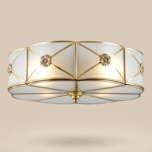 plafonnier rond en cuivre pour éclairage intérieur élégant - vue 2 sur 6