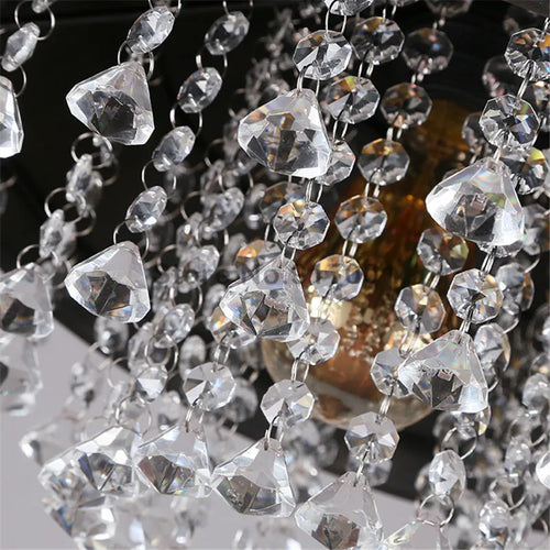 American style loft Vintage K9 crystal pendant light cover luxury lamp for Restaurant pendant lights,E27 Bulb - vue 5 sur 5
