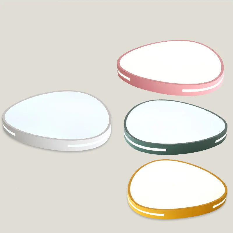 plafonnier macaron ultra-mince avec lumière réglable et led intégrée - vue 6 sur 6