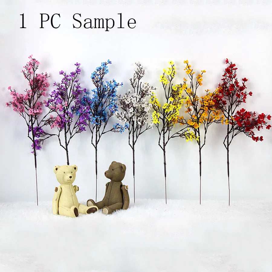 branche fleur cerisier rose en plastique pour décoration mariage et bricolage - vue 6 sur 13