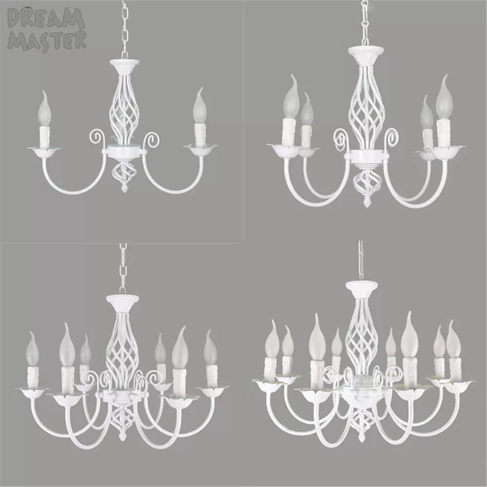 Lustre au Style européen à bougies moderne LED - vue 3 sur 10