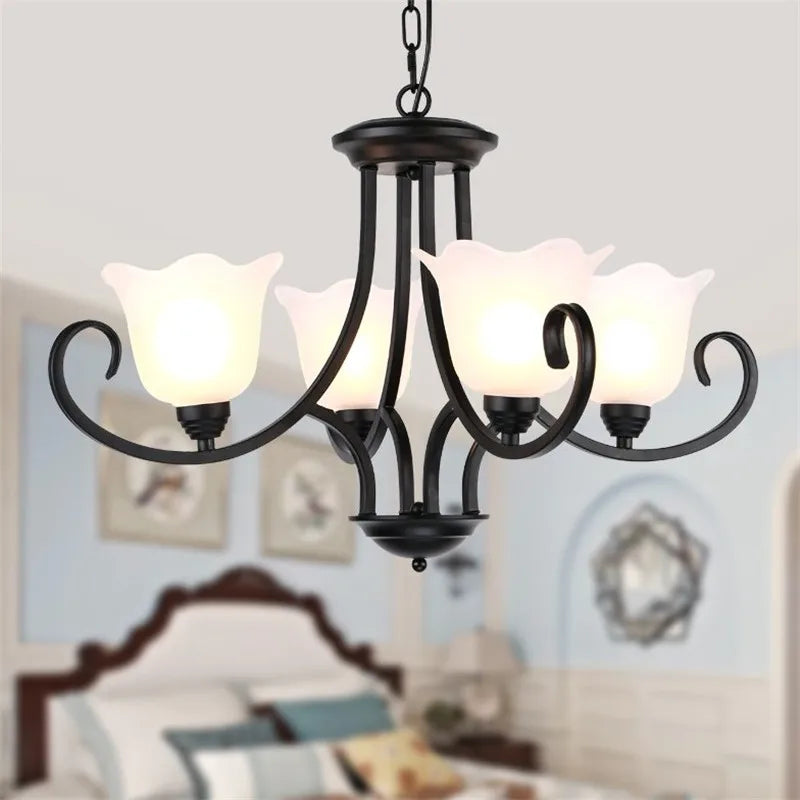 lustre suspendu en verre pour éclairage intérieur moderne - vue 5 sur 11
