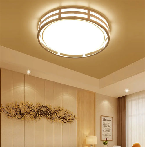 plafonnier led rond moderne en fer et acrylique - vue 3 sur 6