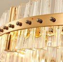 lustre suspendu en cristal moderne à rayures créatives