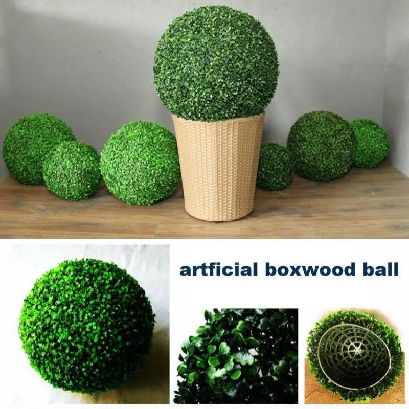 boule de buis artificielle décoration pour jardin mariage et fêtes - vue 4 sur 12