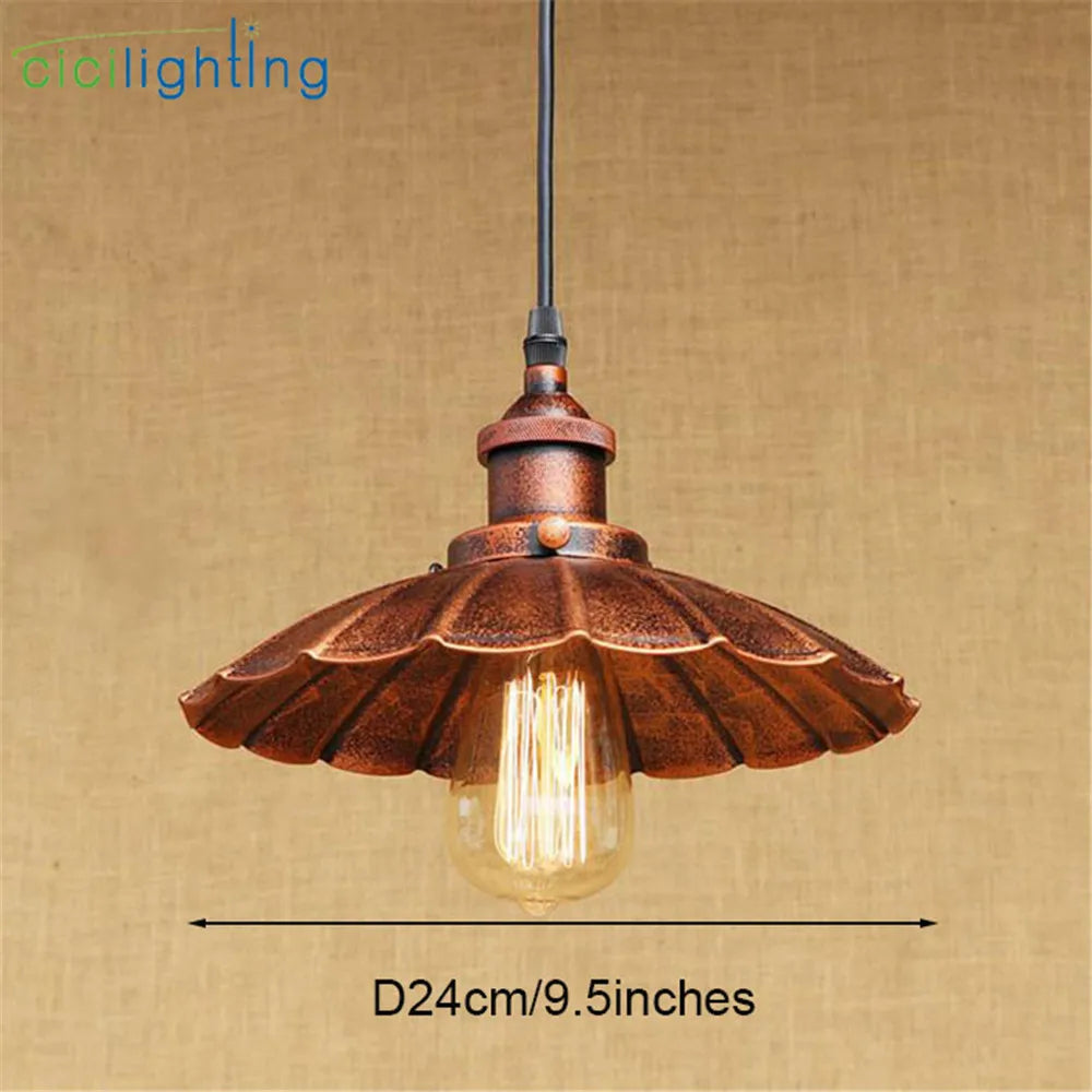 Edison lampe Loft Vintage industriel rétro Suspension lumière E27 support lampara Colgantes Suspension Luminaire éclairage rustique - vue 5 sur 5