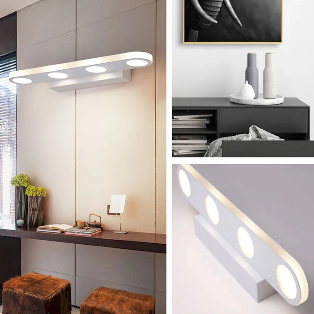 Applique murale LED lampe miroir avant lumière 10W 15W Simple moderne salle de bain maquillage toilette chambre blanc chaud lumière du jour AC110V AC220V - vue 6 sur 6
