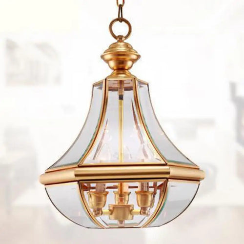 suspension en verre antique en cuivre pour intérieur éclairage élégant - vue 2 sur 8
