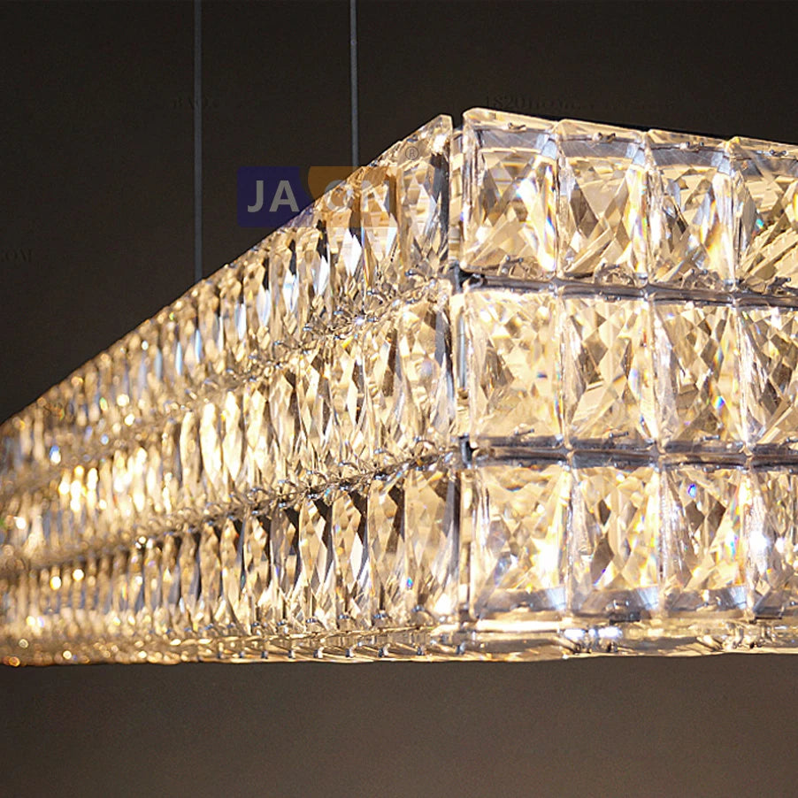 suspension en cristal rétro avec éclairage led élégant - vue 5 sur 6